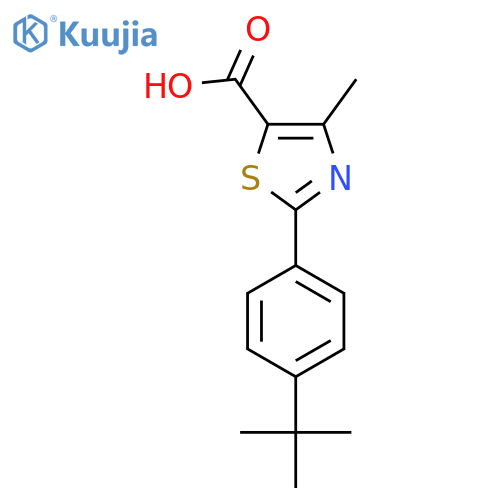 2-(4-Tert-butylphenyl)-4-methylthiazole-5-carboxylic acid structure