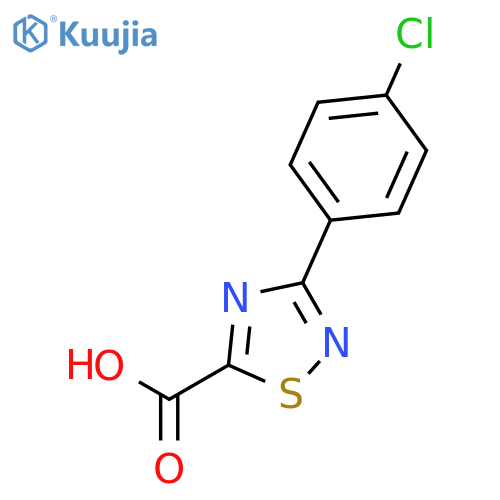 3-(4-Chlorophenyl)-1,2,4-thiadiazole-5-carboxylic acid structure