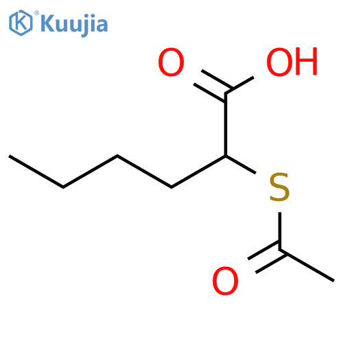 Hexanoic acid, 2-(acetylthio)- structure