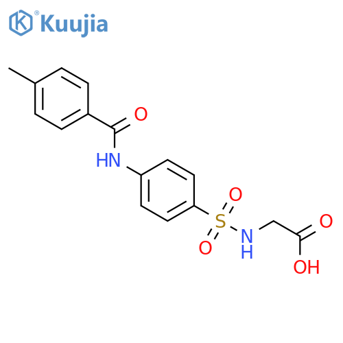 Glycine, N-[[4-[(4-methylbenzoyl)amino]phenyl]sulfonyl]- structure