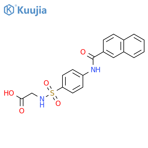 Glycine, N-[[4-[(2-naphthalenylcarbonyl)amino]phenyl]sulfonyl]- structure