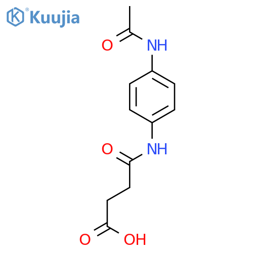 3-[(4-acetamidophenyl)carbamoyl]propanoic acid structure