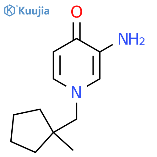 3-Amino-1-[(1-methylcyclopentyl)methyl]-1,4-dihydropyridin-4-one structure