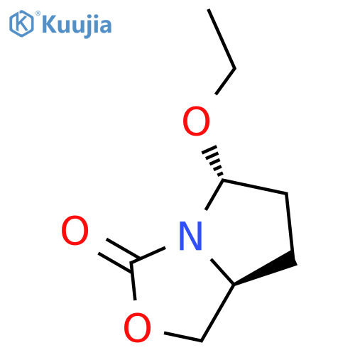 1H,3H-Pyrrolo[1,2-c]oxazol-3-one, 5-ethoxytetrahydro-, (5R,7aS)- structure