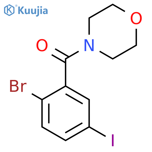 (2-Bromo-5-iodophenyl)(morpholino)methanone structure