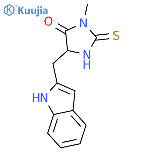 4-Imidazolidinone, 5-(1H-indol-2-ylmethyl)-3-methyl-2-thioxo- structure
