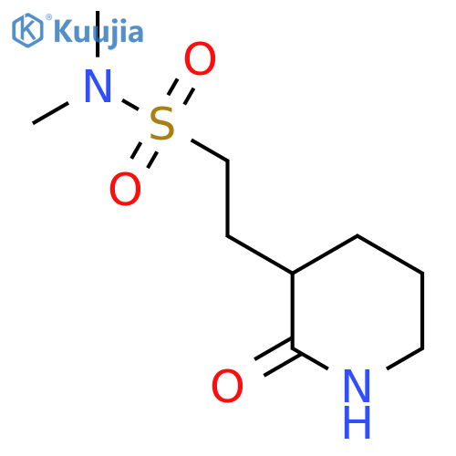 N,N-dimethyl-2-(2-oxopiperidin-3-yl)ethane-1-sulfonamide structure