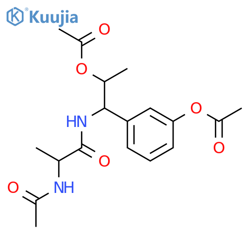 Propanamide,2-(acetylamino)-N-[2-(acetyloxy)-1-[3-(acetyloxy)phenyl]propyl]- structure