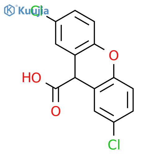 2,7-Dichloro-9h-xanthene-9-carboxylic acid structure