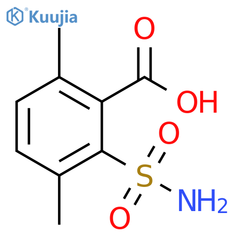 3,6-dimethyl-2-sulfamoylbenzoic acid structure