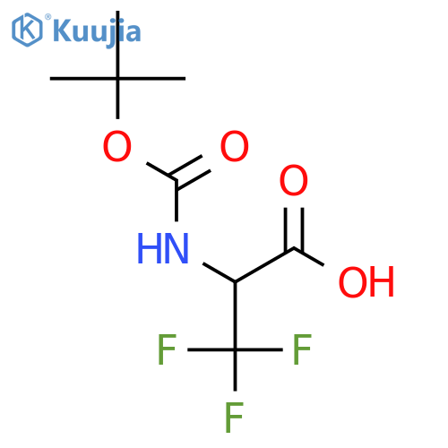 2-(tert-butoxycarbonylamino)-3,3,3-trifluoro-propanoic acid structure