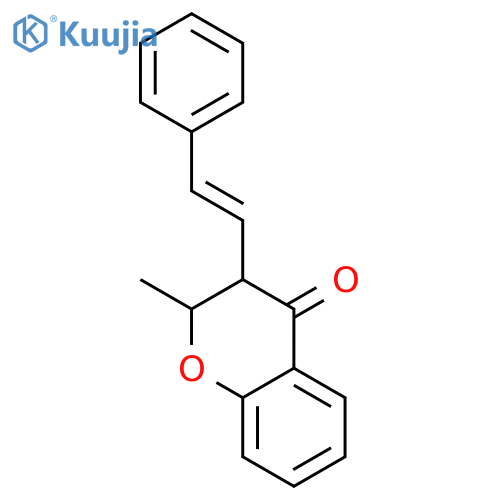 4H-1-Benzopyran-4-one, 2,3-dihydro-2-methyl-3-(2-phenylethenyl)- structure