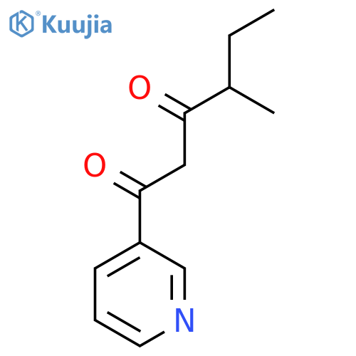 4-Methyl-1-(pyridin-3-yl)hexane-1,3-dione structure