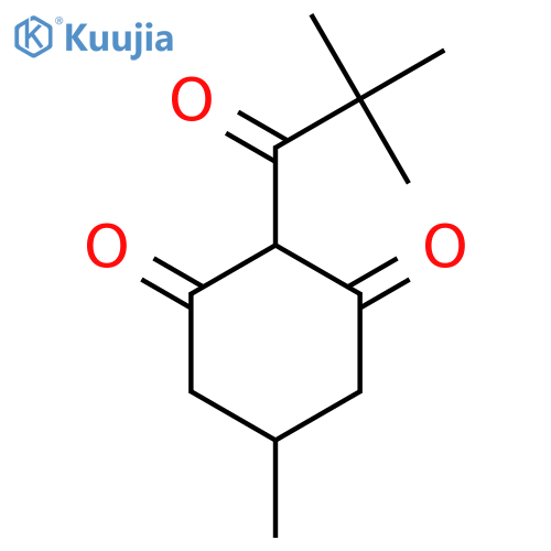 2-(2,2-Dimethylpropanoyl)-5-methylcyclohexane-1,3-dione structure