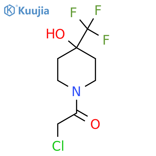 2-Chloro-1-(4-hydroxy-4-(trifluoromethyl)piperidin-1-yl)ethan-1-one structure