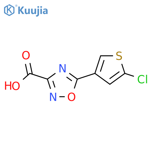 5-(5-Chlorothiophen-3-yl)-1,2,4-oxadiazole-3-carboxylic acid structure