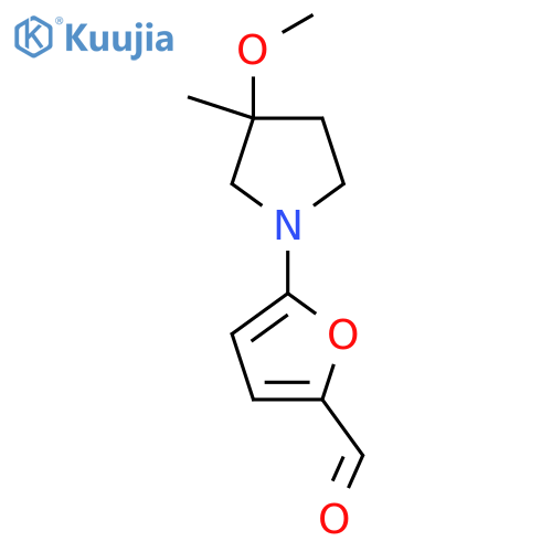 5-(3-Methoxy-3-methylpyrrolidin-1-yl)furan-2-carbaldehyde structure