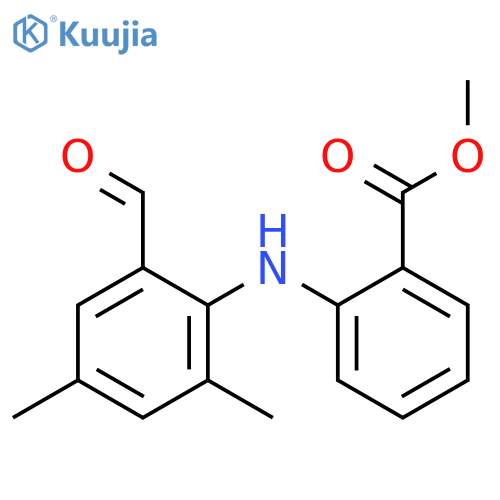 Benzoic acid, 2-[(2-formyl-4,6-dimethylphenyl)amino]-, methyl ester structure