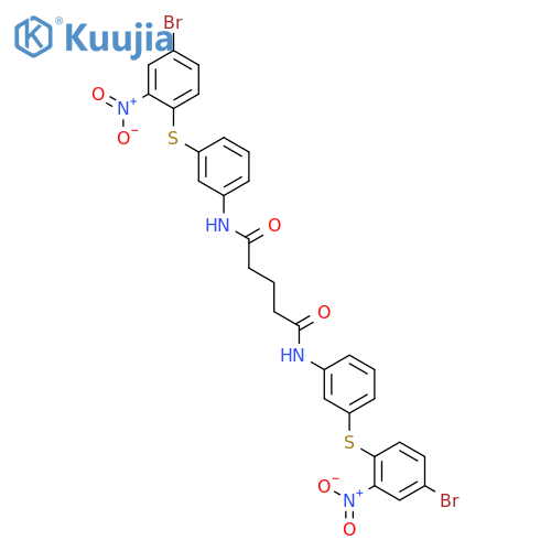 PENTANEDIAMIDE, N,N'-BIS[3-[(4-BROMO-2-NITROPHENYL)THIO]PHENYL]- structure