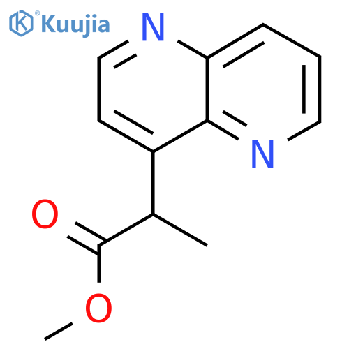 Methyl 2-(1,5-naphthyridin-4-yl)propanoate structure
