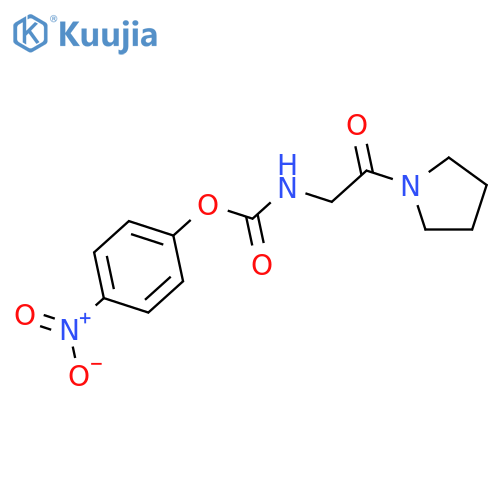 Carbamic acid, [2-oxo-2-(1-pyrrolidinyl)ethyl]-, 4-nitrophenyl ester structure
