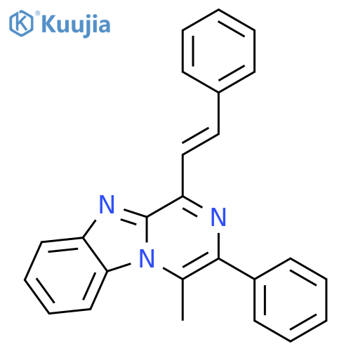 Pyrazino[1,2-a]benzimidazole, 4-methyl-3-phenyl-1-(2-phenylethenyl)- structure