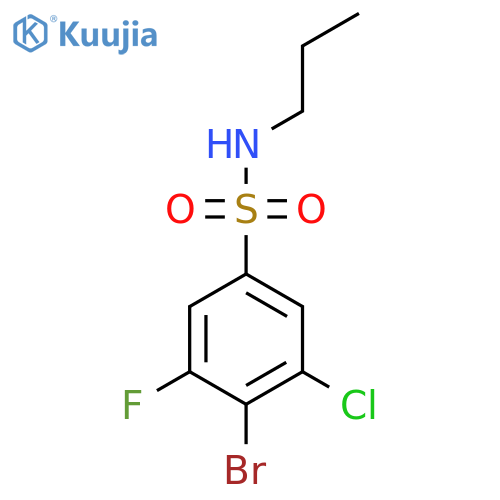 4-bromo-3-chloro-5-fluoro-N-propylbenzene-1-sulfonamide structure