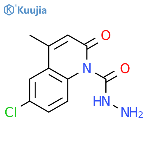 1(2H)-Quinolinecarboxylic acid, 6-chloro-4-methyl-2-oxo-, hydrazide structure
