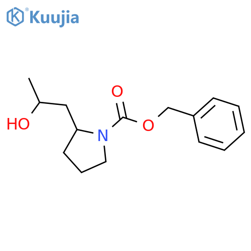 Benzyl 2-(2-hydroxypropyl)pyrrolidine-1-carboxylate structure