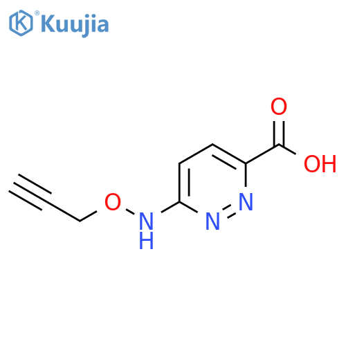 6-(prop-2-yn-1-yloxy)aminopyridazine-3-carboxylic acid structure