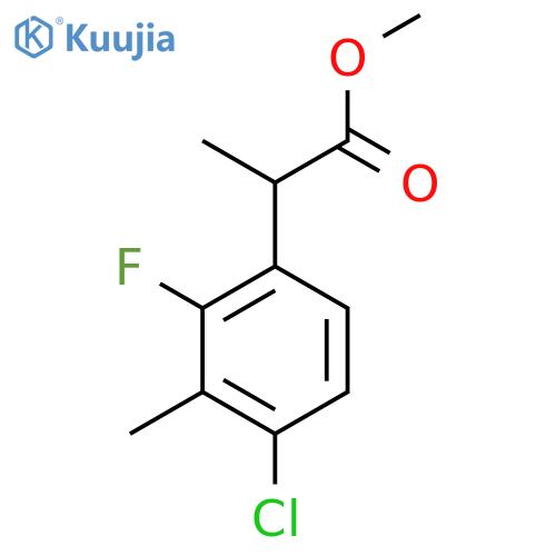 Methyl 2-(4-chloro-2-fluoro-3-methylphenyl)propanoate structure