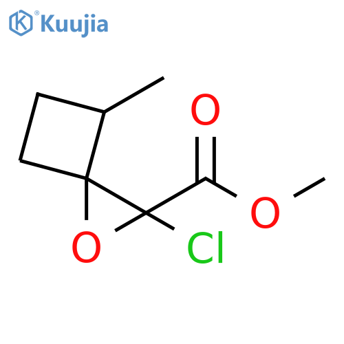 1-Oxaspiro[2.3]hexane-2-carboxylic acid, 2-chloro-4-methyl-, methyl ester structure