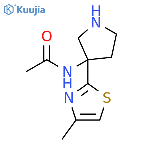 N-3-(4-methyl-1,3-thiazol-2-yl)pyrrolidin-3-ylacetamide structure
