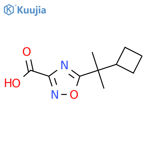 5-(2-Cyclobutylpropan-2-yl)-1,2,4-oxadiazole-3-carboxylic acid structure