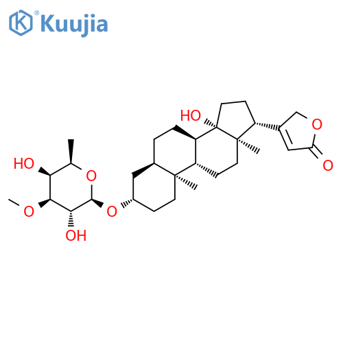 3-[(3S,5R,8R,9S,10S,13R,14S)-3-(3,5-Dihydroxy-4-methoxy-6-methyloxan-2-yl)oxy-14-hydroxy-10,13-dimethyl-1,2,3,4,5,6,7,8,9,11,12,15,16,17-tetradecahydrocyclopenta[a]phenanthren-17-yl]-2H-furan-5-one structure