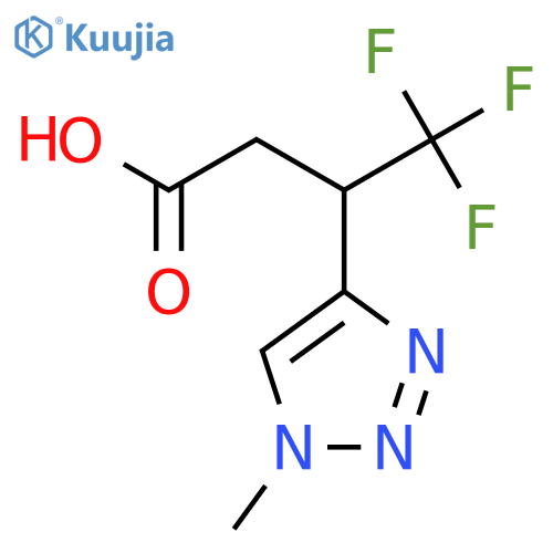 4,4,4-trifluoro-3-(1-methyl-1H-1,2,3-triazol-4-yl)butanoic acid structure