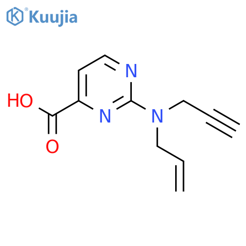 2-[(Prop-2-en-1-yl)(prop-2-yn-1-yl)amino]pyrimidine-4-carboxylic acid structure