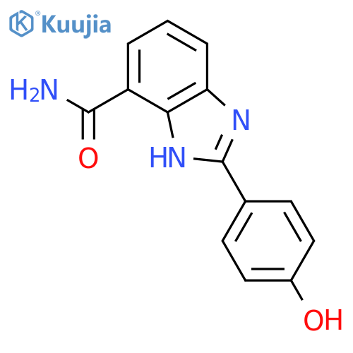 2-(4-hydroxyphenyl)-1H-1,3-benzodiazole-7-carboxamide structure
