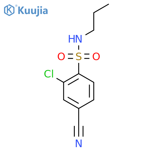 2-chloro-4-cyano-N-propylbenzene-1-sulfonamide structure