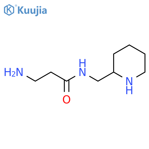 3-amino-N-[(piperidin-2-yl)methyl]propanamide structure