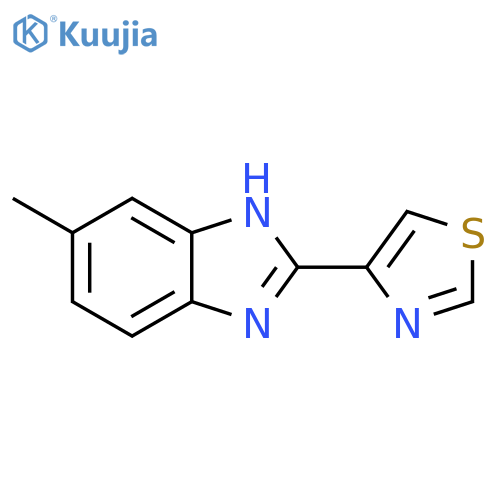 6-methyl-2-(4-thiazolyl)-1H-Benzimidazole structure