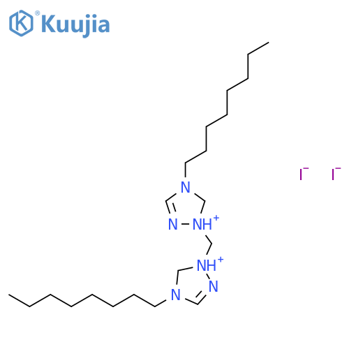 1H-1,2,4-Triazolium, 1,1'-methylenebis[4-octyl-, diiodide structure
