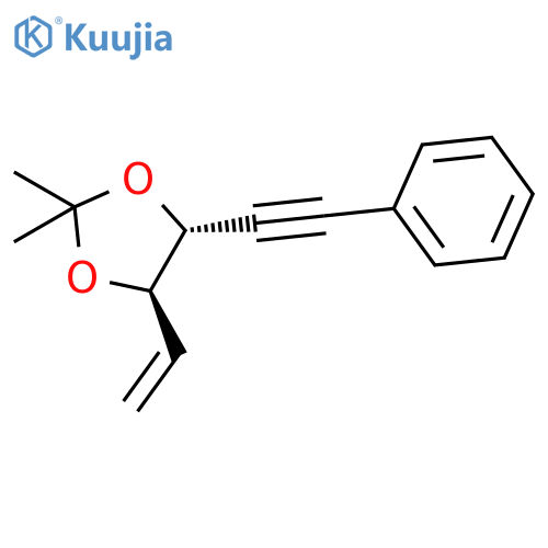 1,3-Dioxolane, 4-ethenyl-2,2-dimethyl-5-(phenylethynyl)-, (4R-trans)- structure