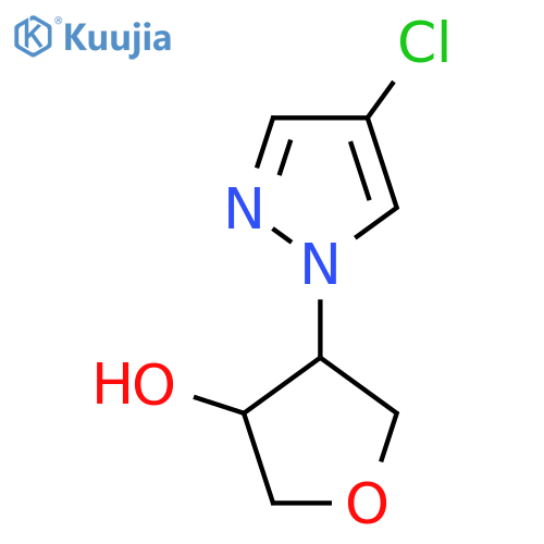 4-(4-chloro-1H-pyrazol-1-yl)oxolan-3-ol structure