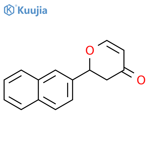 4H-Pyran-4-one, 2,3-dihydro-2-(2-naphthalenyl)- structure