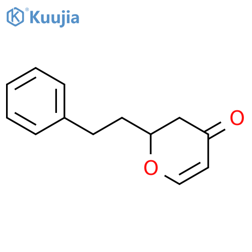 4H-Pyran-4-one, 2,3-dihydro-2-(2-phenylethyl)- structure
