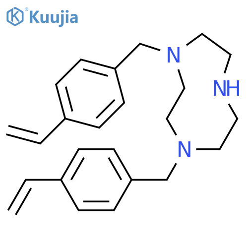 1H-1,4,7-Triazonine, 1,4-bis[(4-ethenylphenyl)methyl]octahydro- structure