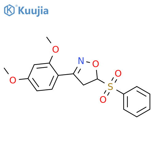 Isoxazole, 3-(2,4-dimethoxyphenyl)-4,5-dihydro-5-(phenylsulfonyl)- structure