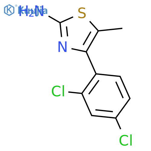 4-(2,4-Dichlorophenyl)-5-methyl-1,3-thiazol-2-amine structure