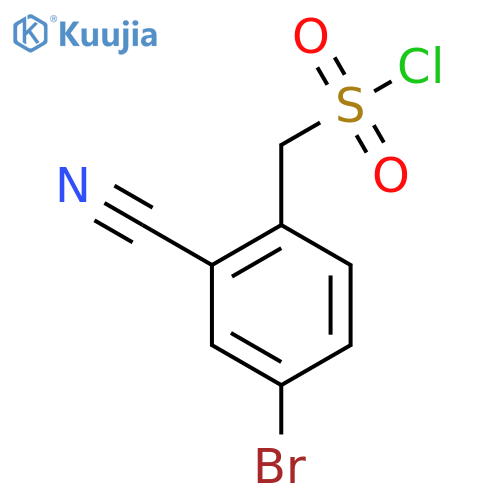 (4-Bromo-2-cyanophenyl)methanesulfonyl chloride structure